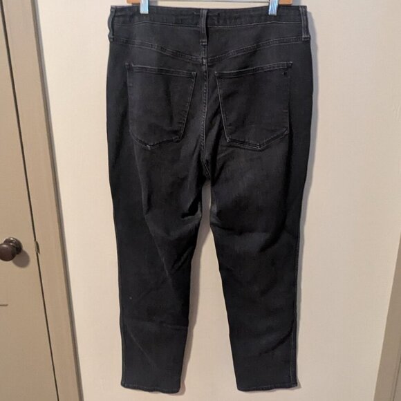 Madewell Jeans Curvy High Rise Slim Straight Jeans Richgrove Wash Black Ankle - Picture 3 of 8